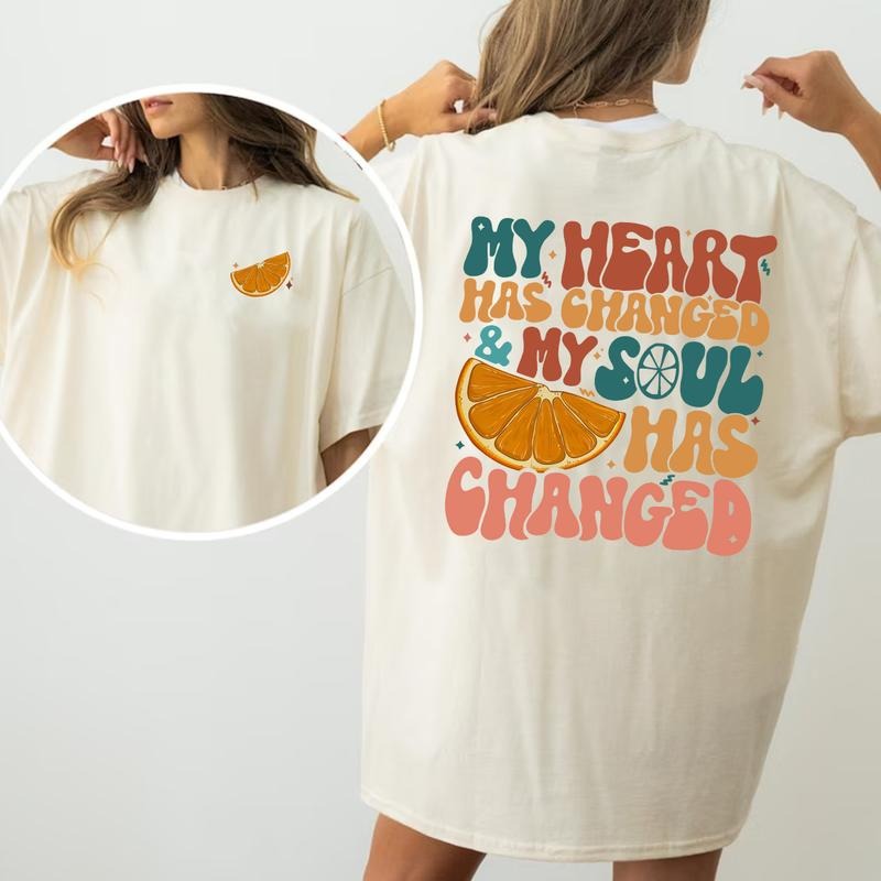 2 sided orange Tshirt Sweatshirt Hoodie