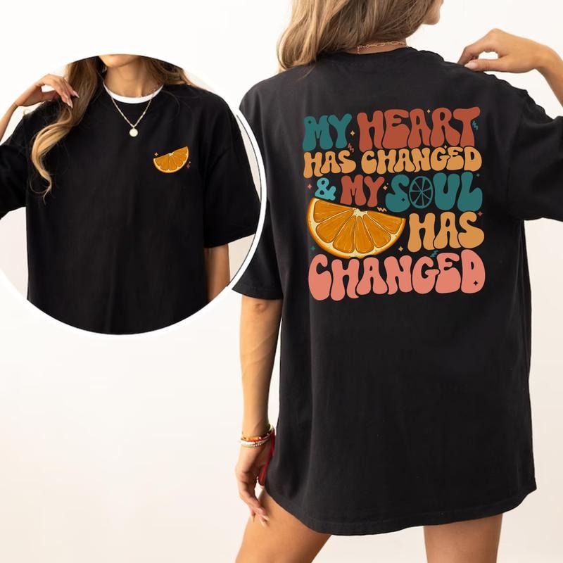 2 sided orange Tshirt Sweatshirt Hoodie