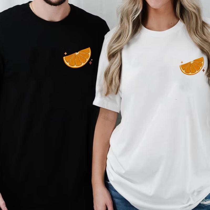 2 sided orange Tshirt Sweatshirt Hoodie