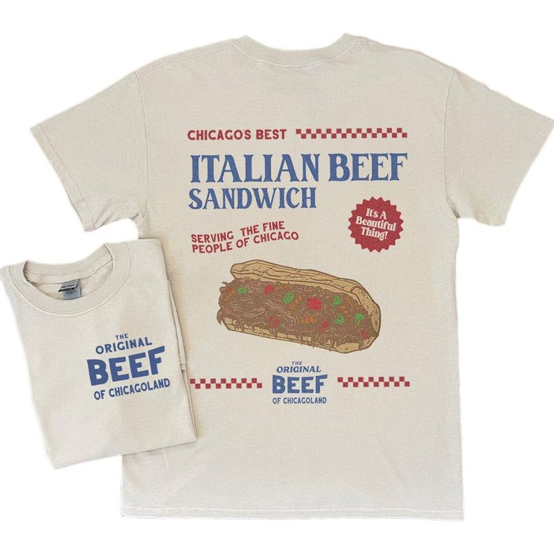 2 sides Italian Beef Sandwich T-Shirt Sweatshirt Hoodie Unisex