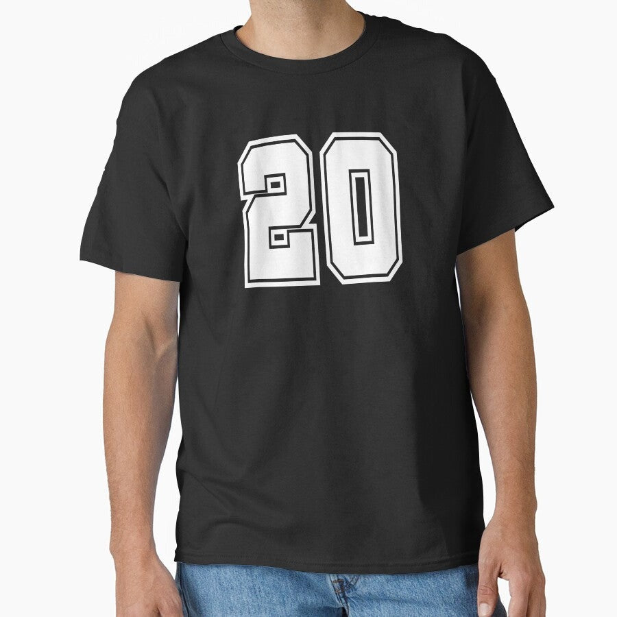 20 shirt number college style football soccer Classic T-Shirt