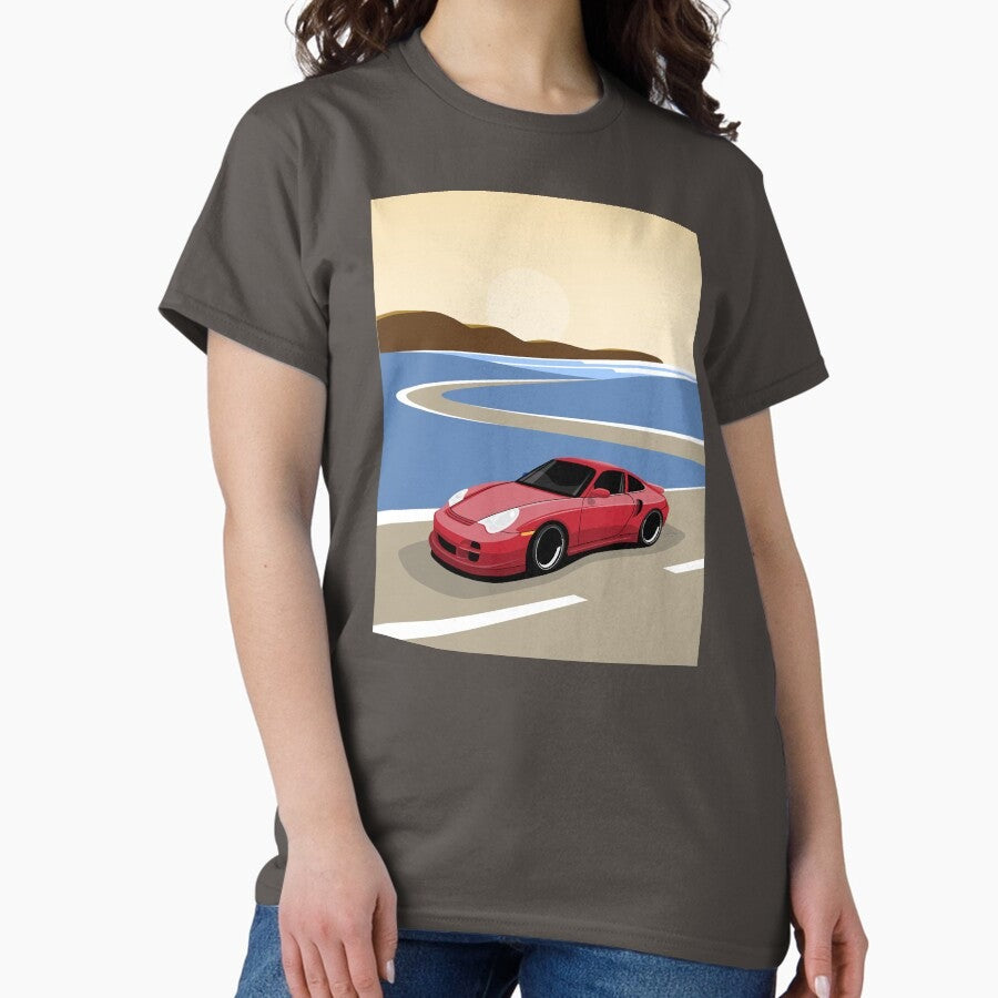 2004 Red Porsche 996 911 turbo ocean drive Classic T-Shirt