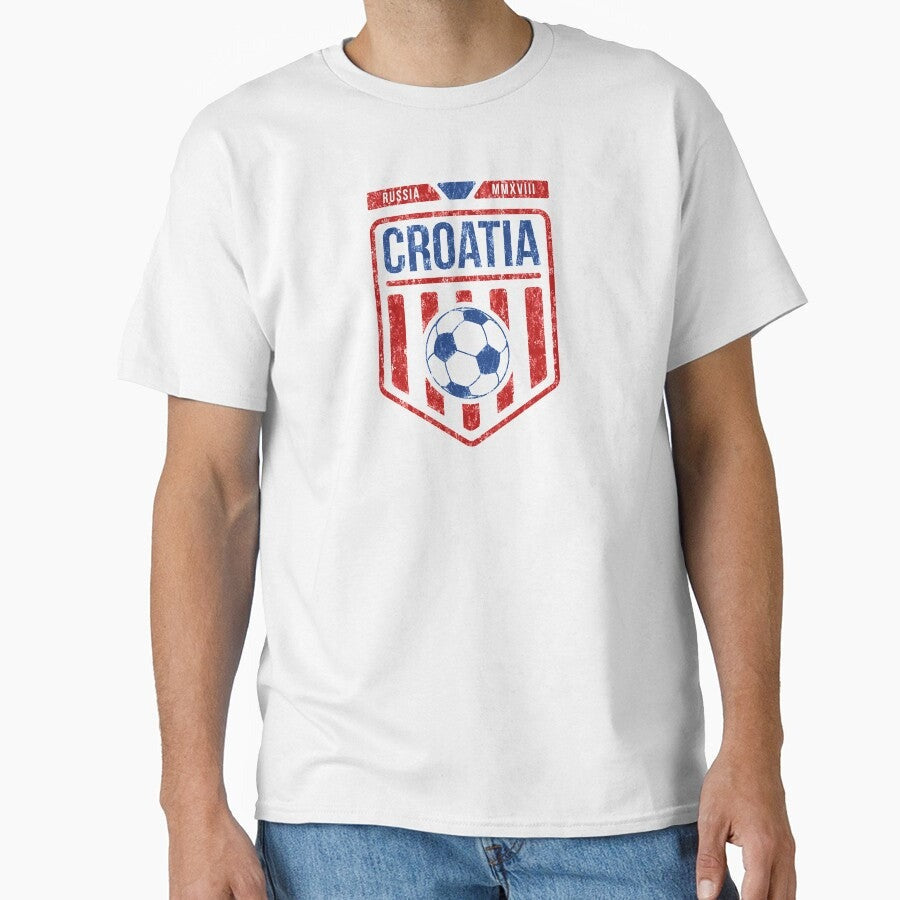2018 Croatia Croatian World Cup Soccer Football Badge Tee Classic T-Shirt