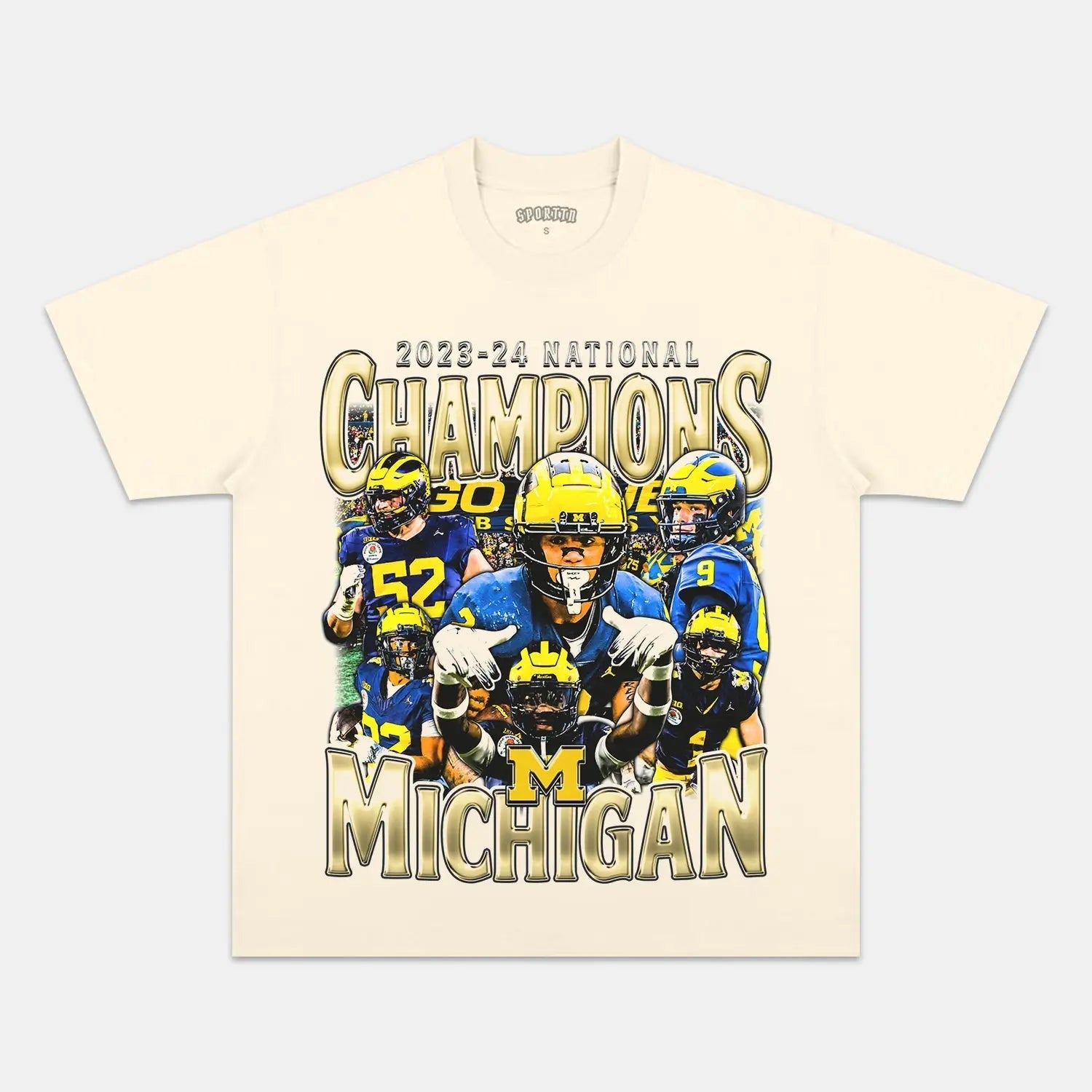 2023-24 NATIONAL CHAMPS - MICHIGAN V2 TEE Style004