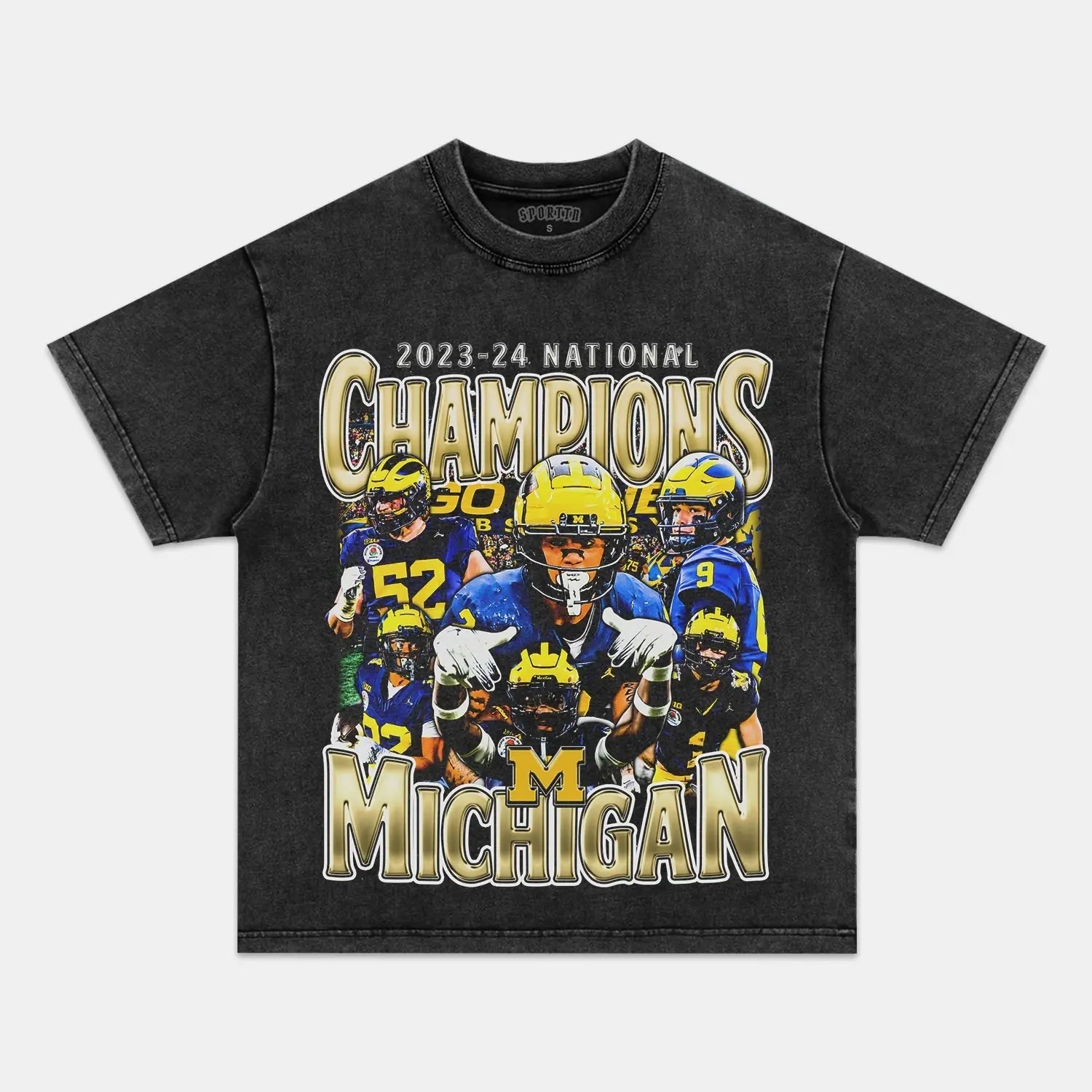 2023-24 NATIONAL CHAMPS - MICHIGAN V2 TEE Style004
