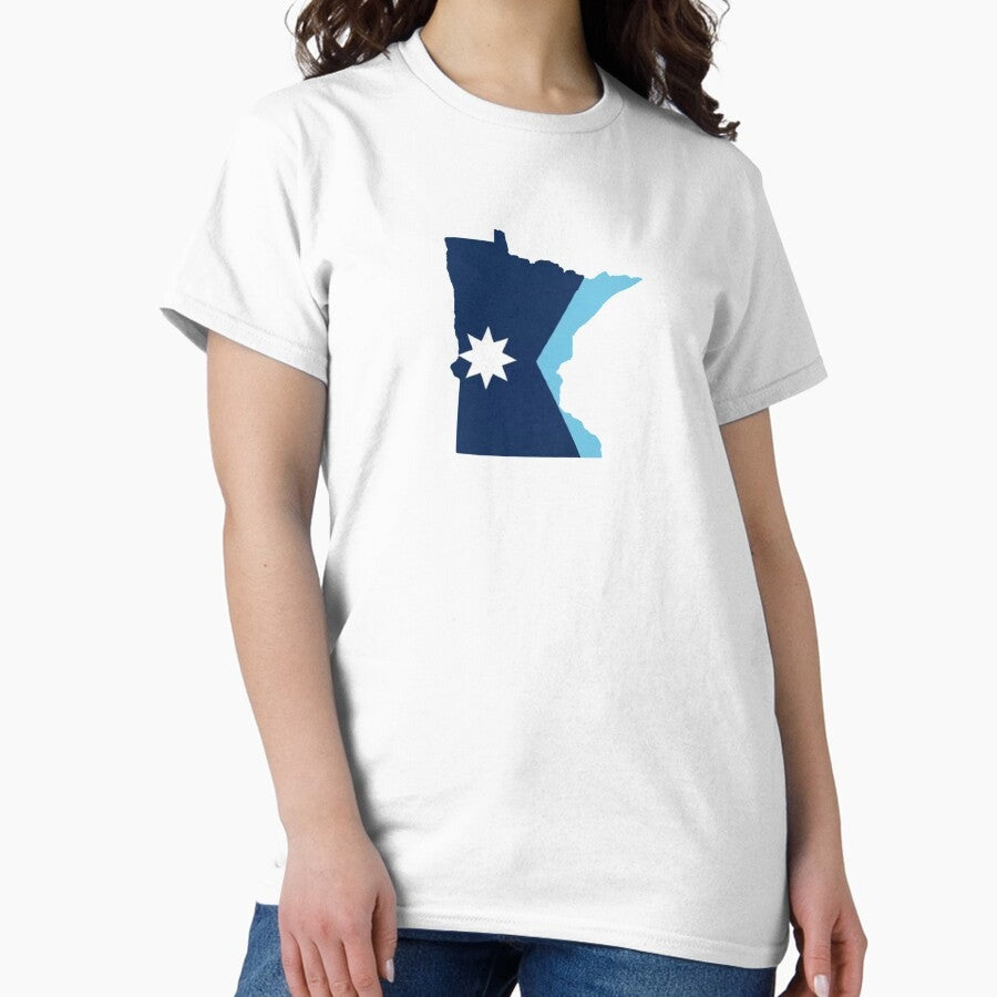 2023 Minnesota Flag State Shape Minnesota Flag Classic T Shirt