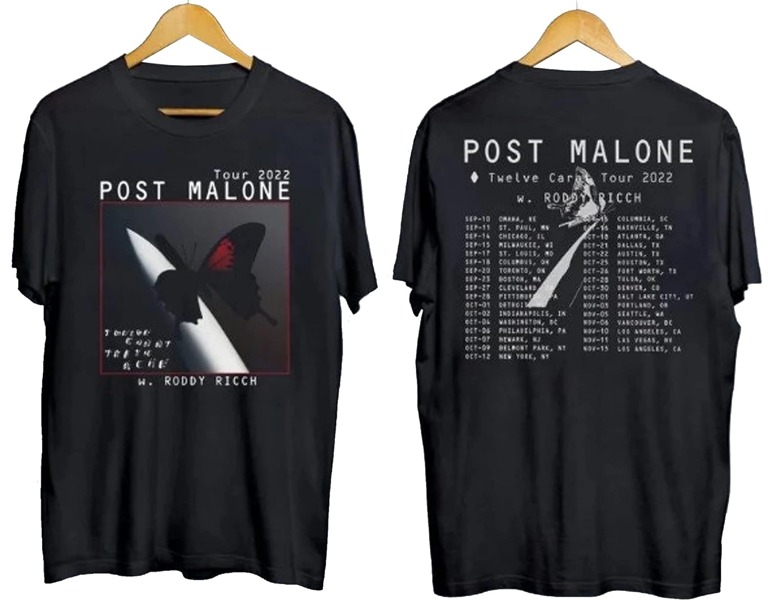 2022 Twelve Carat Tour Post Malone Shirt, World Tour Post Malone T-shirt
