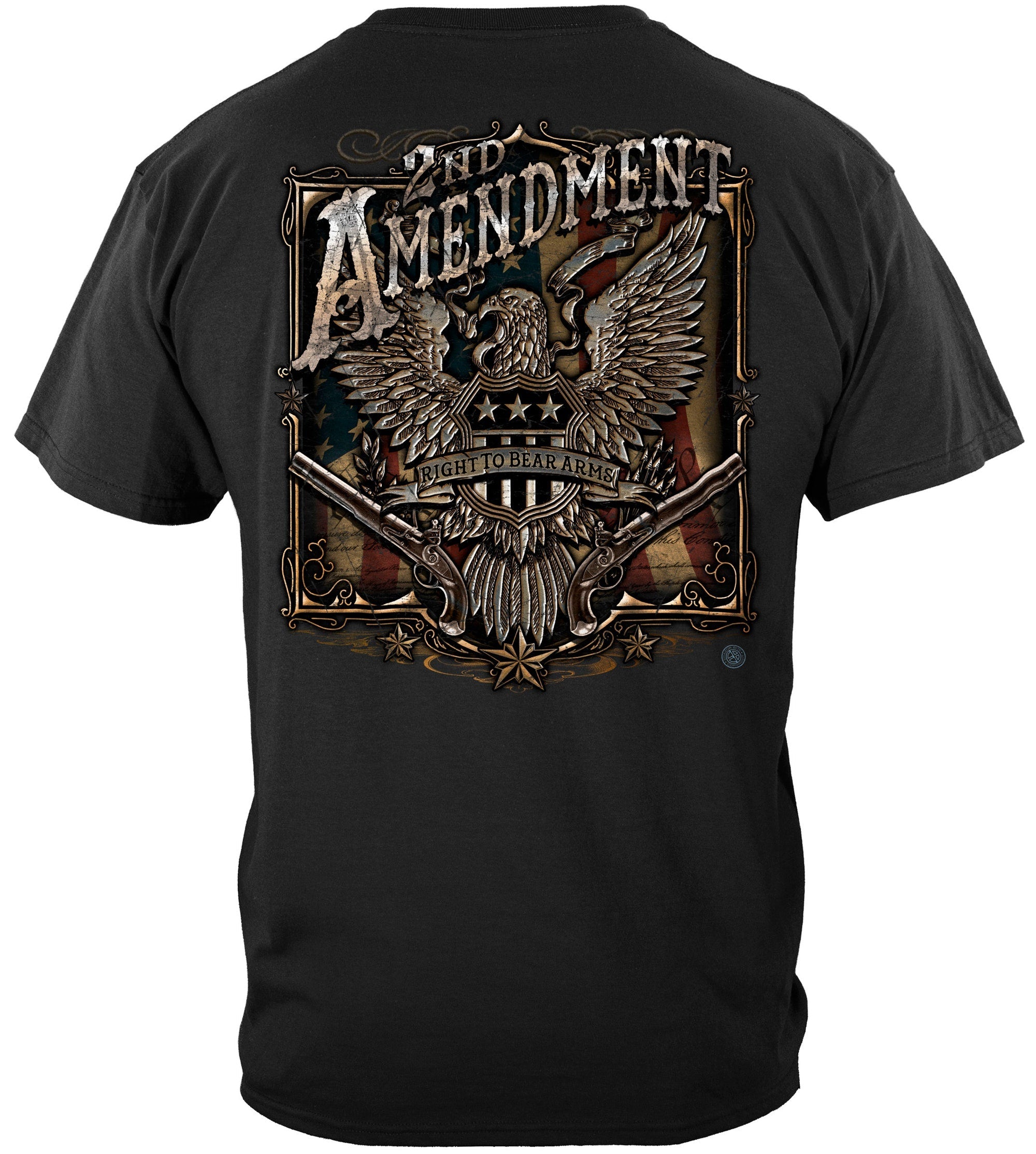2nd Amendment Eagle Silver Foil Shirt