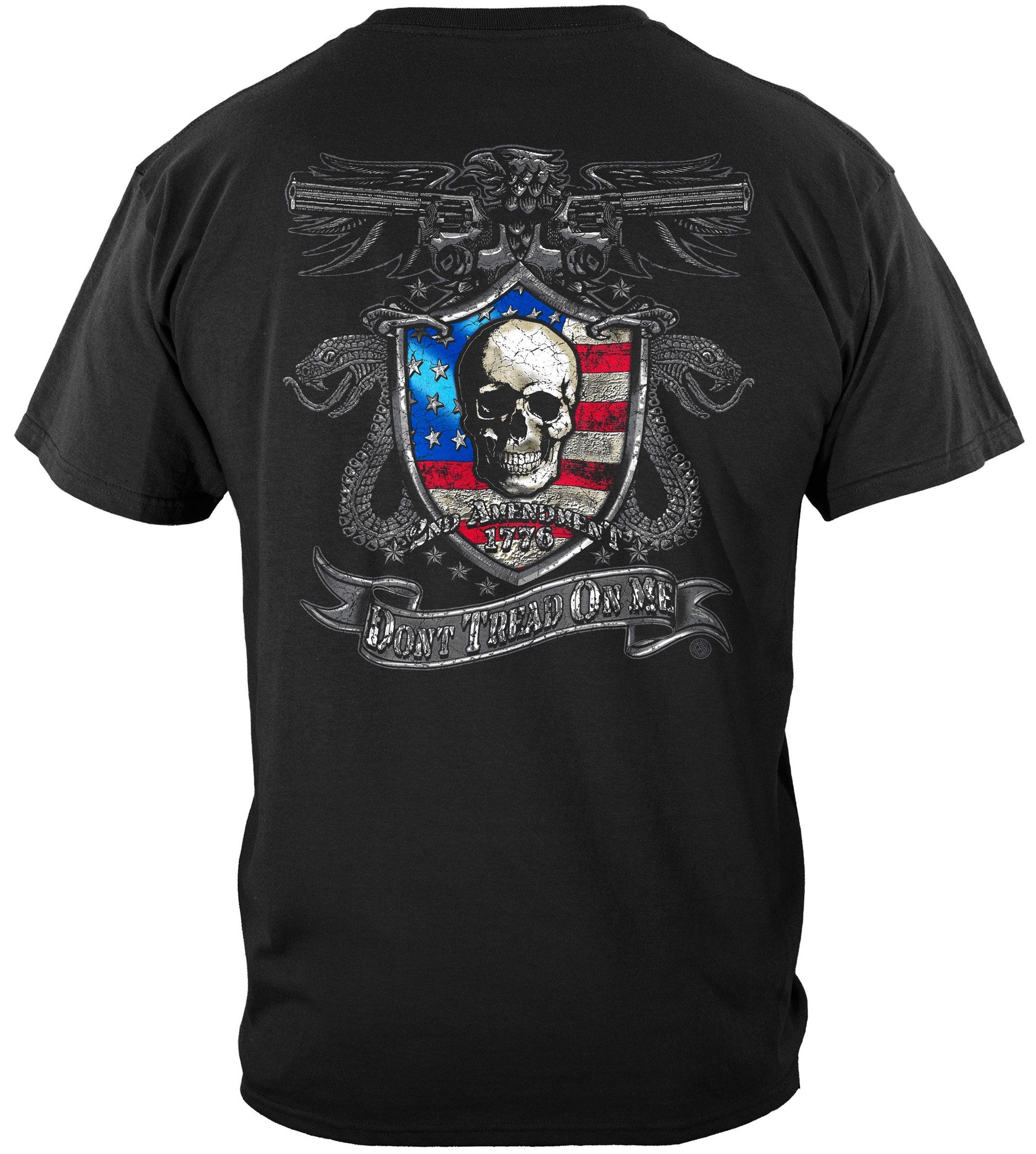 2Nd Amendment Don'T Tread On Me Silver Foil Shirt