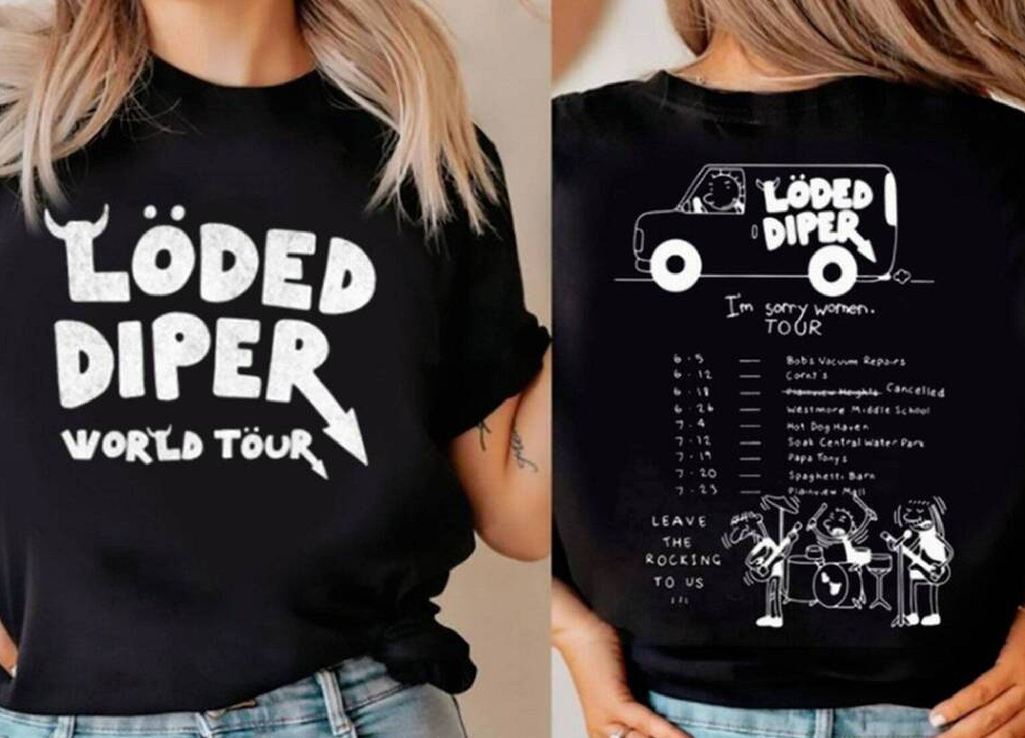 2022 Loded Diper Tour Premium T-shirt Printed 2 Sides