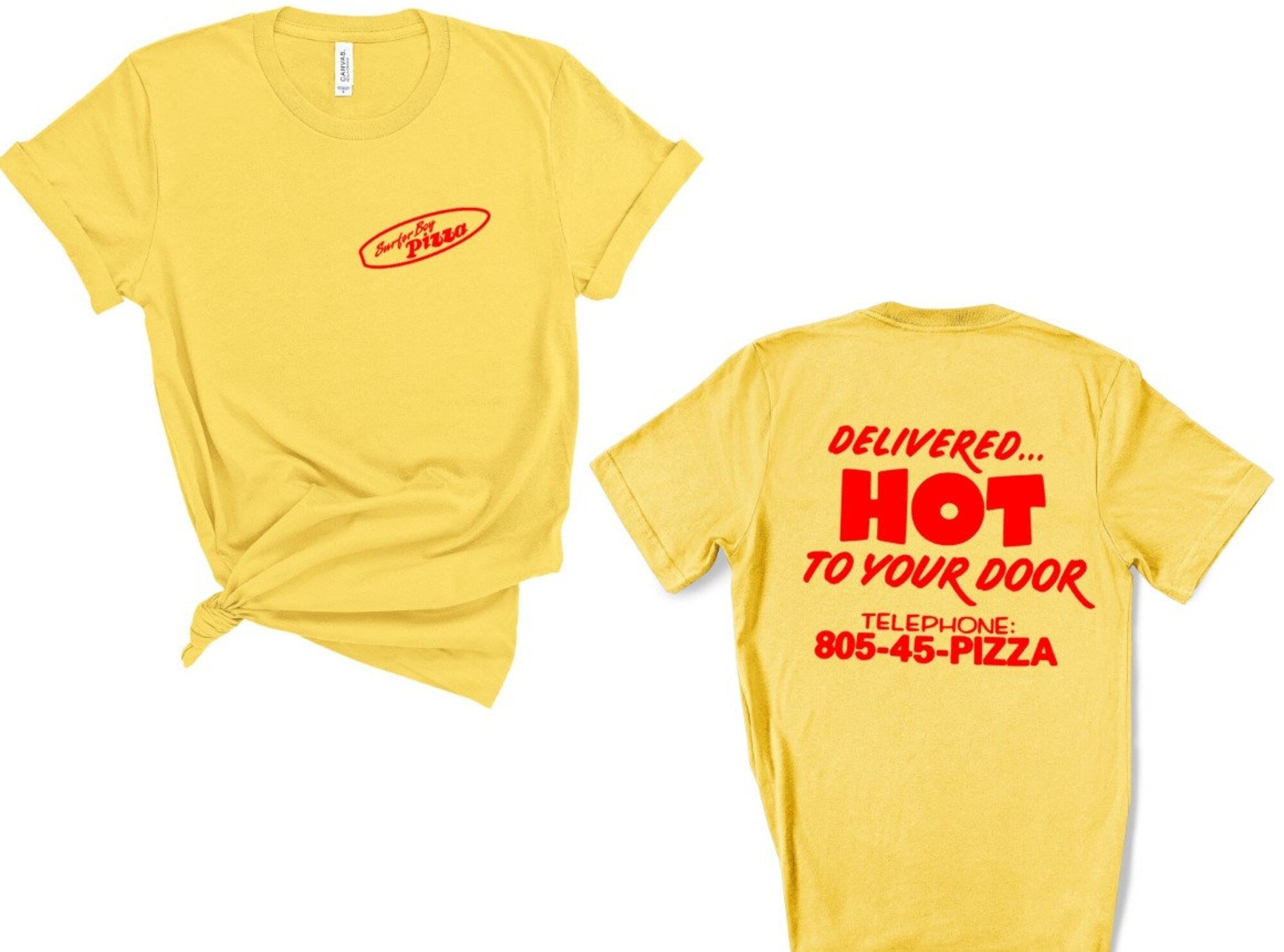 2 sided Surfer Pizza Boy Shirt