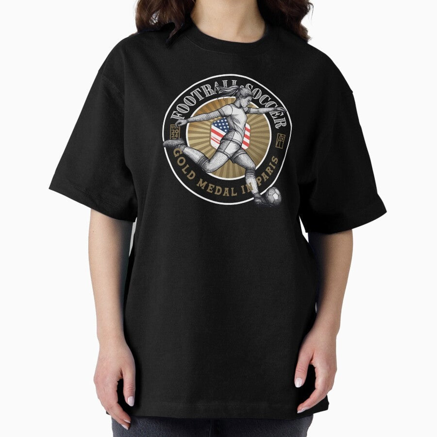 2024 - USA - FOOTBALL - SOCCER - GOLD MEDAL - PARIS - 1 Oversized T-Shirt