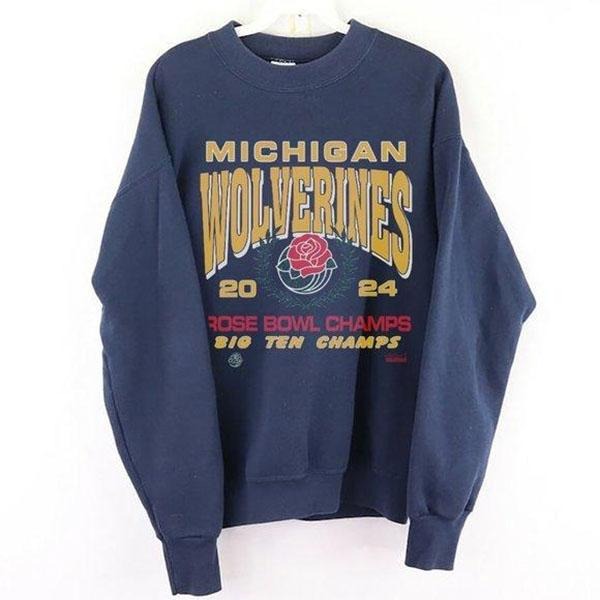 2024 University of Michigan Wolverines R0se B0wl Champs Football Sweatshirt Gift Fans