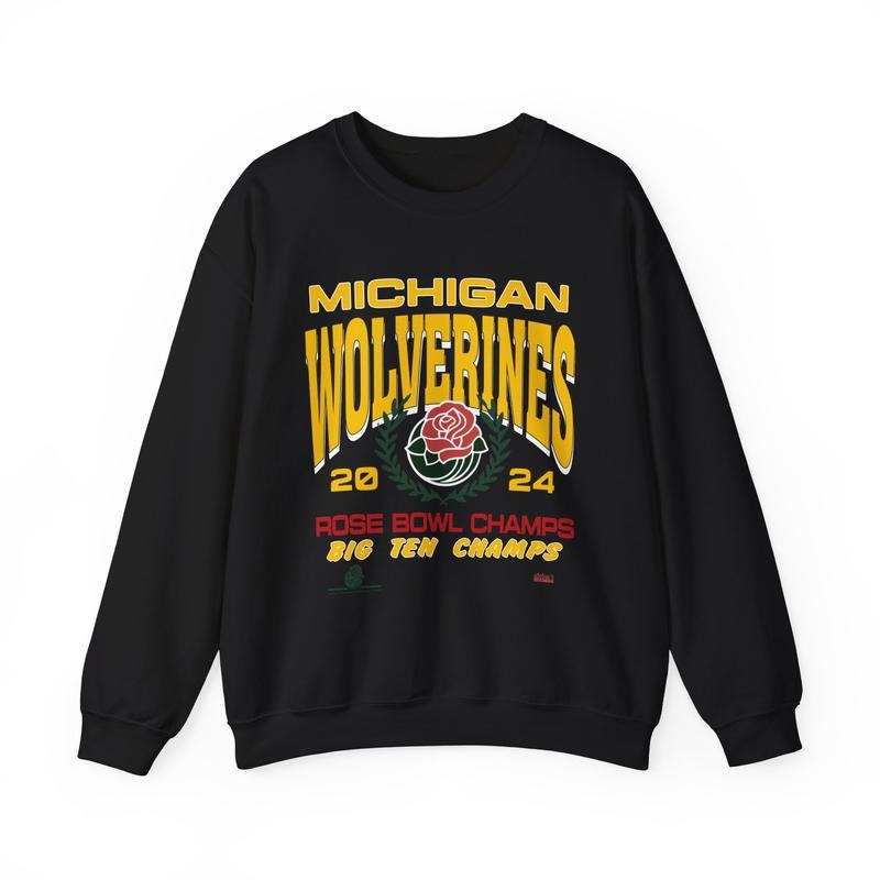 2024 University of Michigan Wolverines R0se B0wl Champs Football Sweatshirt Gift Fans