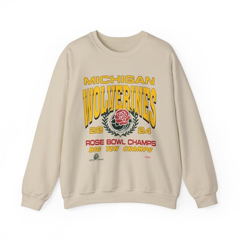 2024 University of Michigan Wolverines R0se B0wl Champs Football Sweatshirt Gift Fans