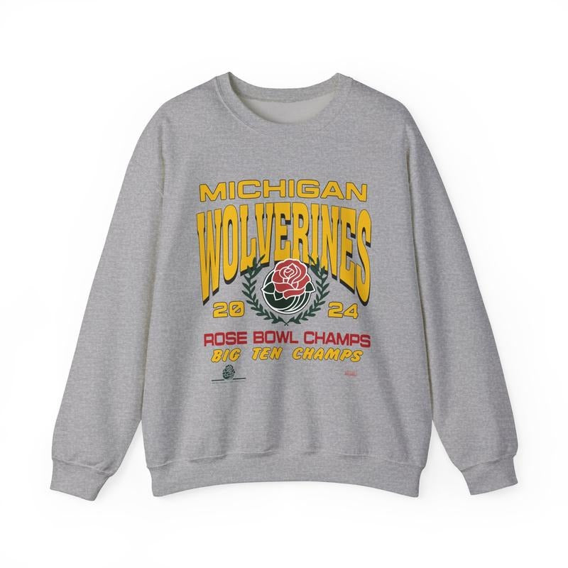 2024 University of Michigan Wolverines R0se B0wl Champs Football Sweatshirt Gift Fans
