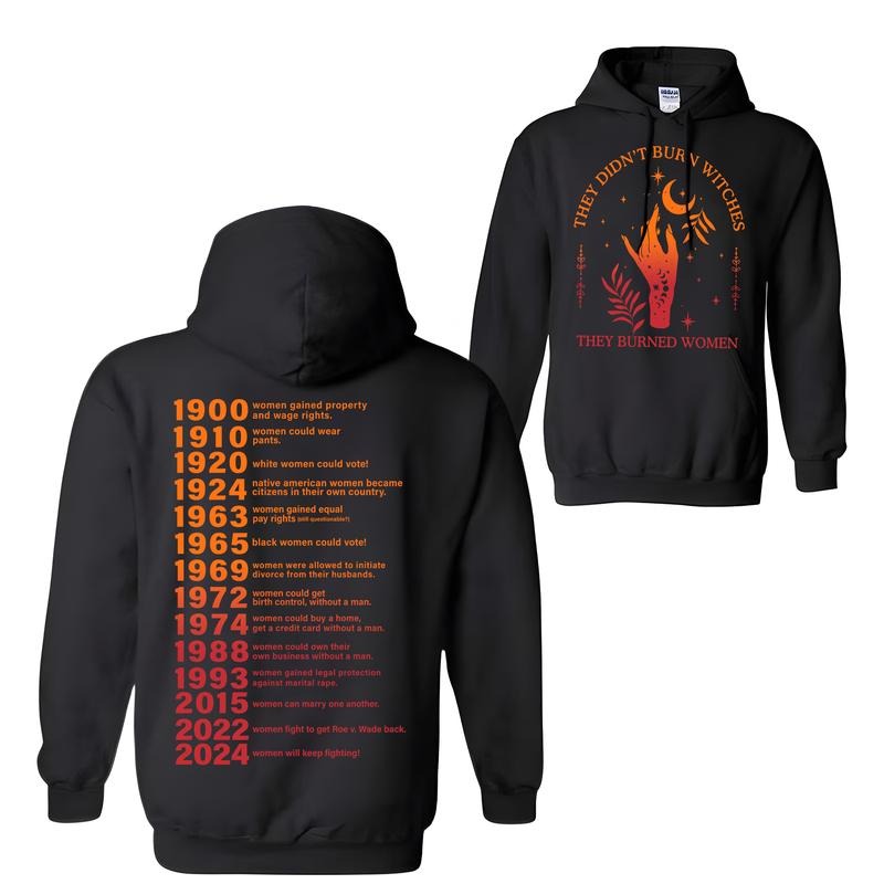 2024 Women Will Keep Fighting Hoodie, They Didn't Burn Witches They Burned Women Hoodie, Witchy Feminist Hoodie, Christmas Feminism Hoodie, Women's Rights Hoodie, Women's Witch Hoodie, Christmas Gift For Women