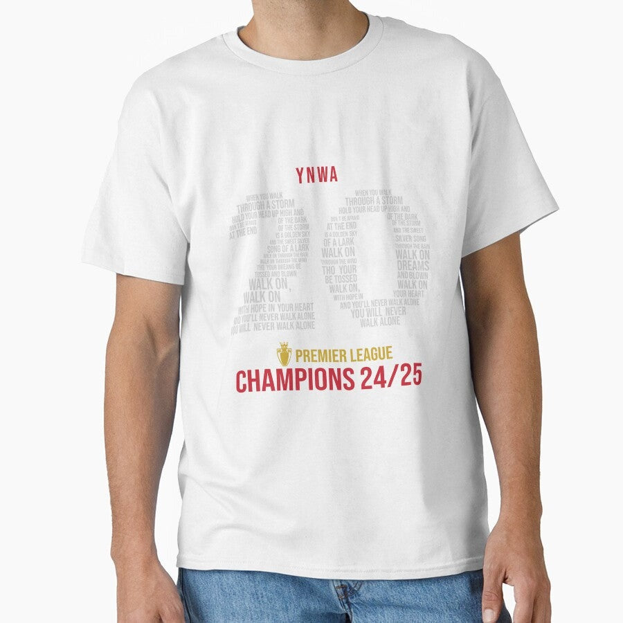 20th league champions YNWA - You will never Walk alone - Liverpool FC quote Classic T-Shirt