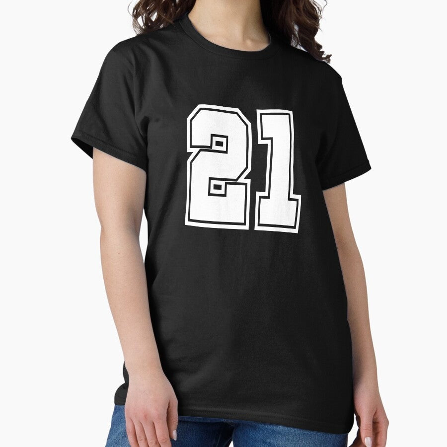 21 shirt number college style football soccer number Classic T-Shirt
