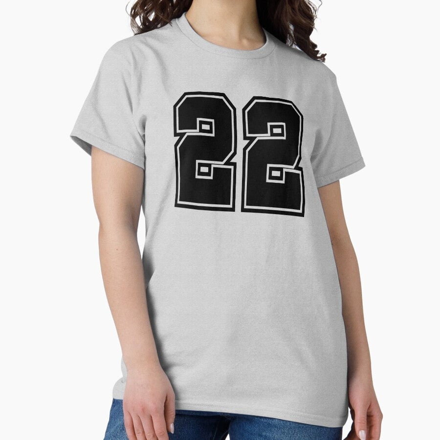 22 shirt number college style football soccer number Classic T-Shirt