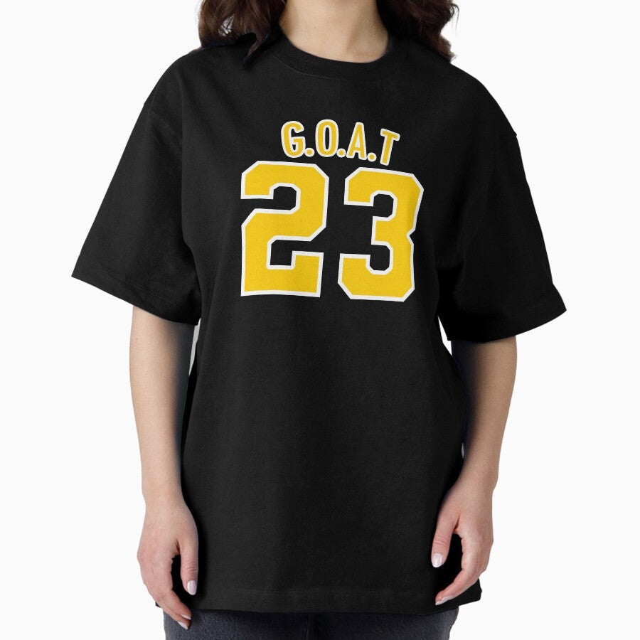 23 G.O.A.T- greatest of all time yellow Oversized T-Shirt