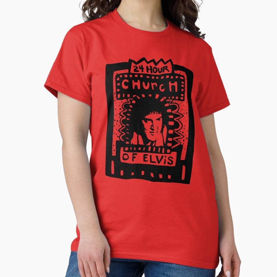 24 Hour Church Of Elvis Black Classic T Shirt