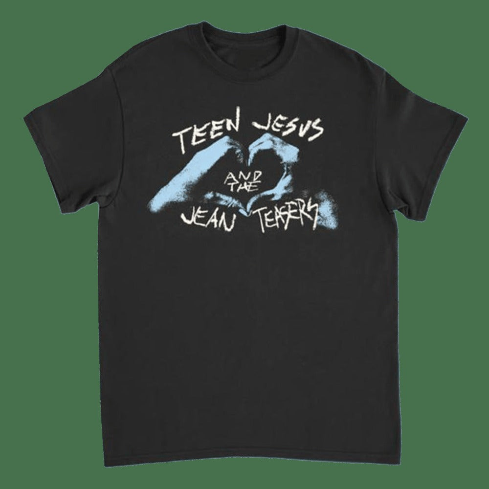 24hundred Merch Teen Jesus And The Jean Teasers Tjjt Heart Hand T-Shirt Gifts For Father's Day