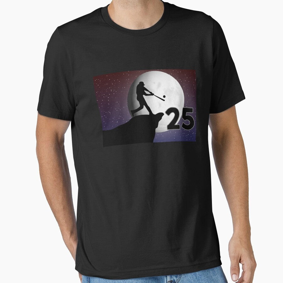 25 Years Old Baseball 25th Birthday Baseball Player Essential T-Shirt