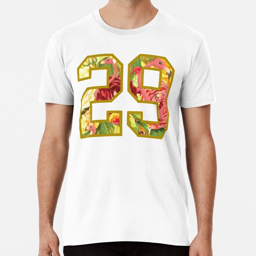29 Vegas Fleury Flowers and Flamingoes Premium T-Shirt
