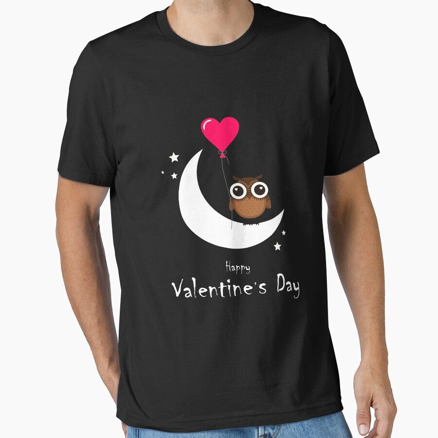 2K19 Day Funny T Shirt Valentine Owl Love Tee Ladies Essential T Shirt