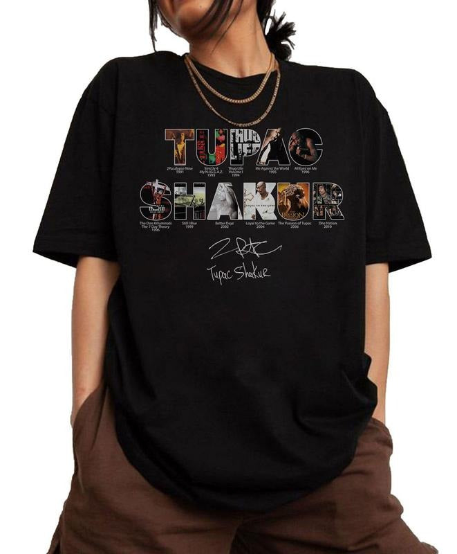 2Pac Album Shirt, 2PAC Rapper Tshirt, Hip Hop Legends and Pioneers Tee, Gift For Fan, 90s Hip Hop style 001