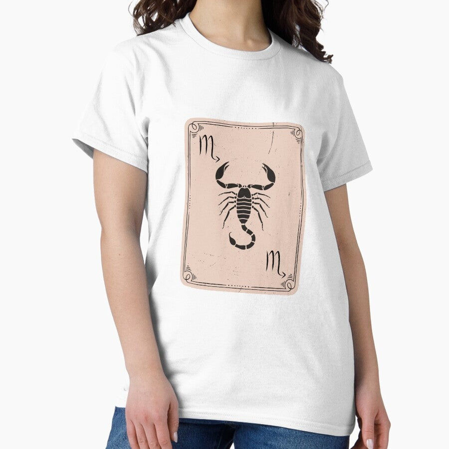 2nd Scorpio Playing Card Zodiac Astrology Minimalist Design Classic T-Shirt