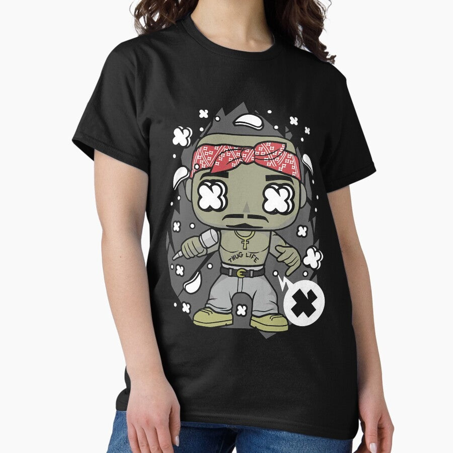 2pac pop culture cartoon superhero lover gift Classic T-Shirt