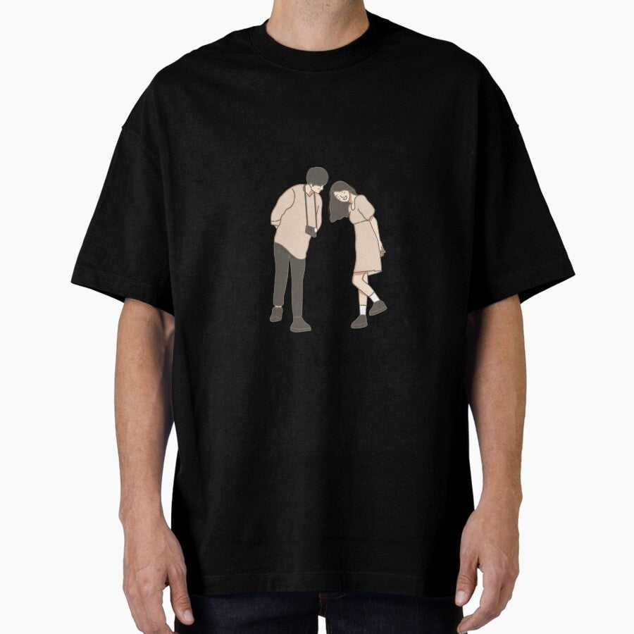 #3 Earth tone couple Oversized T-Shirt