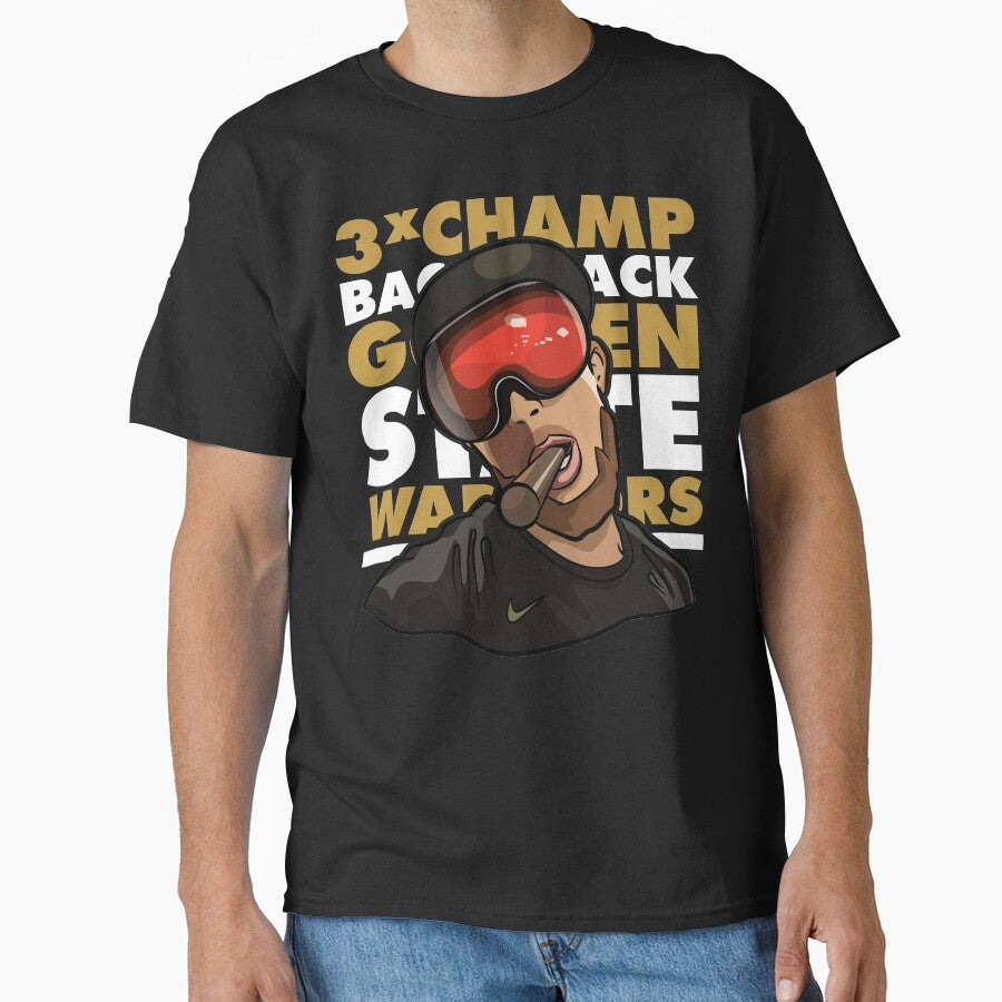 3 Time Champ Back 2 Back Champions Golden State Warriors Stephen Curry Funny Gift Fan Art Support Classic T-Shirt