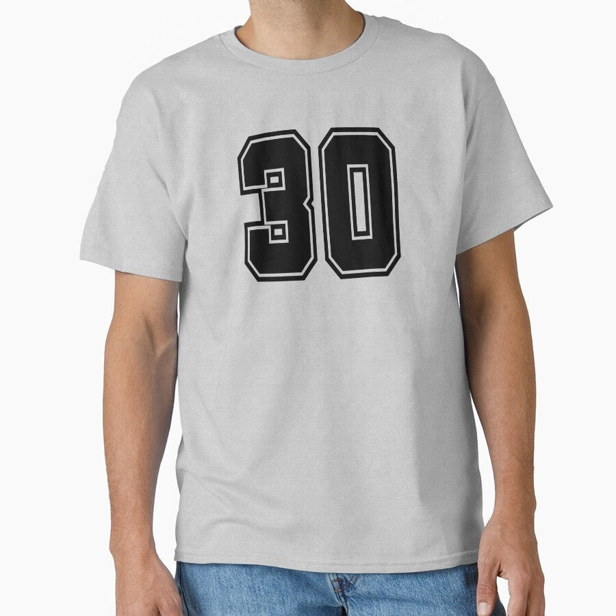 30 shirt number college style football soccer number Classic T-Shirt