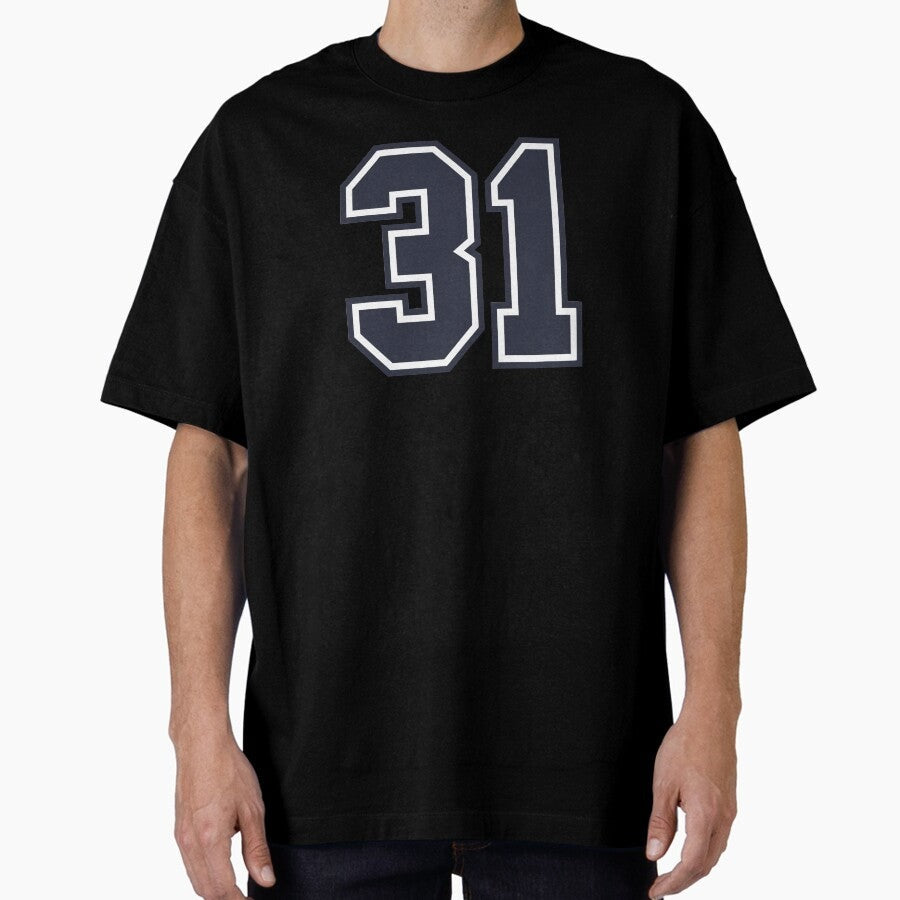 31 Sports Number Thirty-One Oversized T-Shirt
