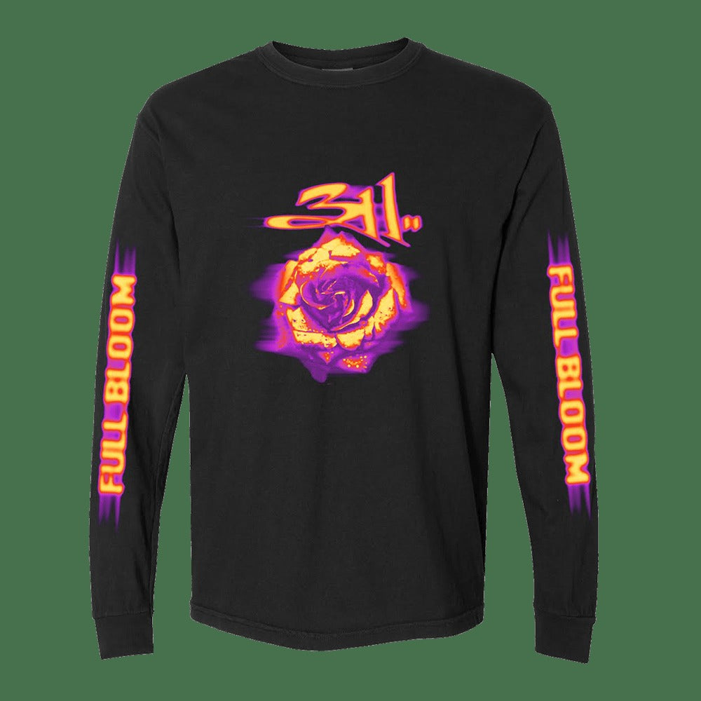 311 Merch Full Bloom Rose 311 Long Sleeve T-Shirt Gifts For Music Fans Style001