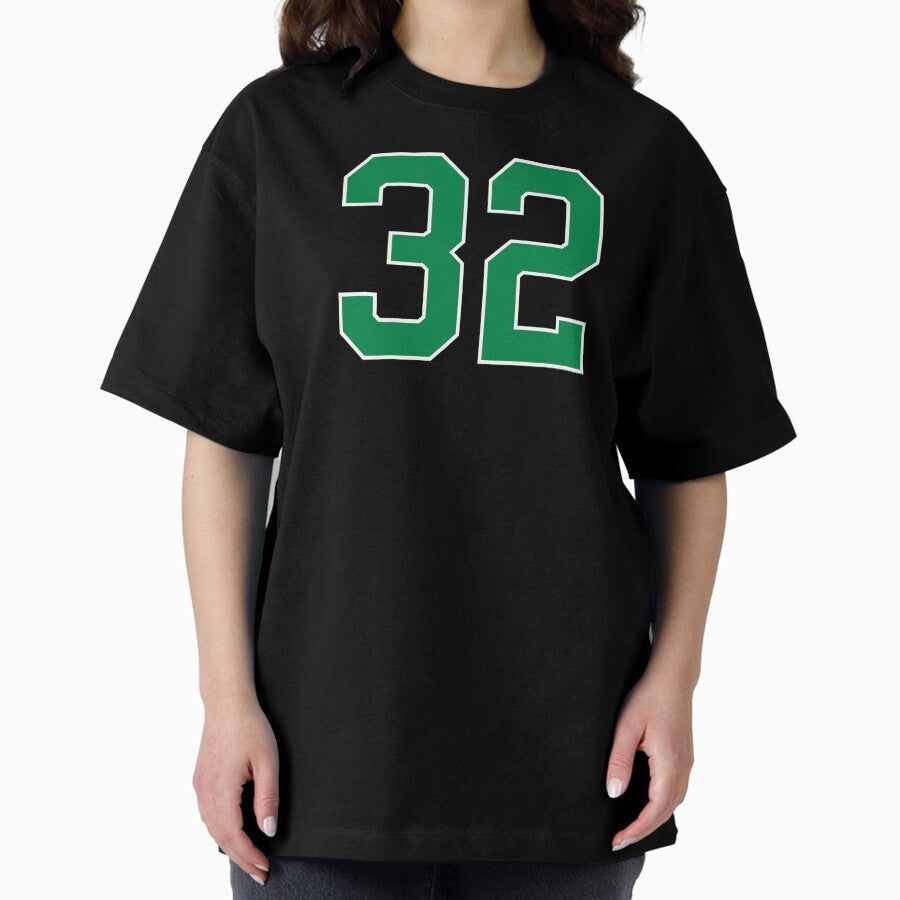 32 number, green lucky sports thirty two Oversized T-Shirt