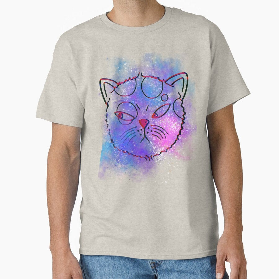 3D Cat In Space Classic T-Shirt