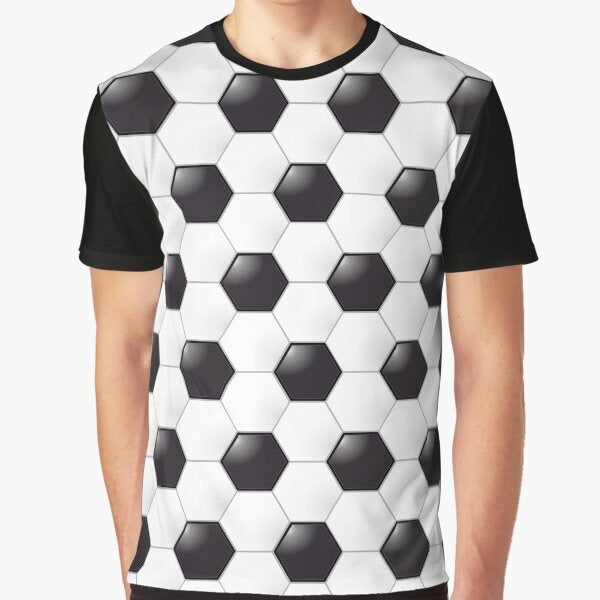 3D Effect soccer ball Graphic T-Shirt