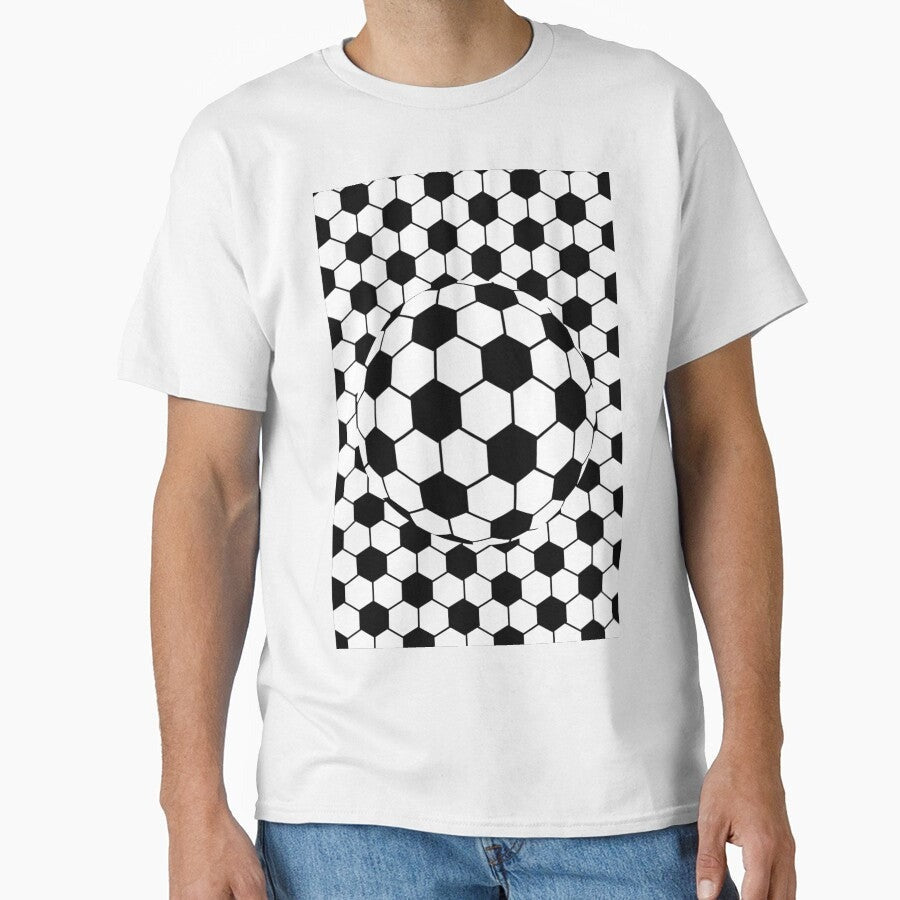 3D Football pattern soccer ball Classic T-Shirt