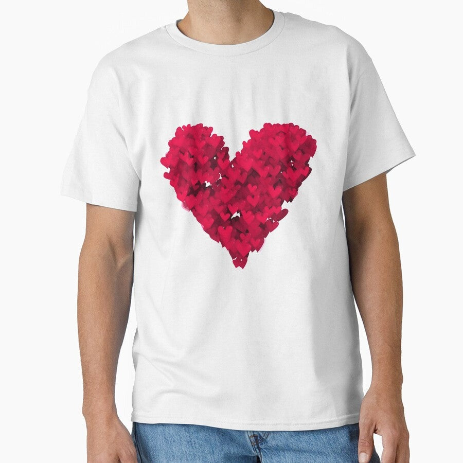 3D Hearts Classic T Shirt