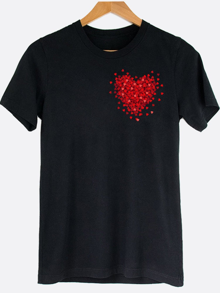 3D Mini Heart Pocket Graphic Tee