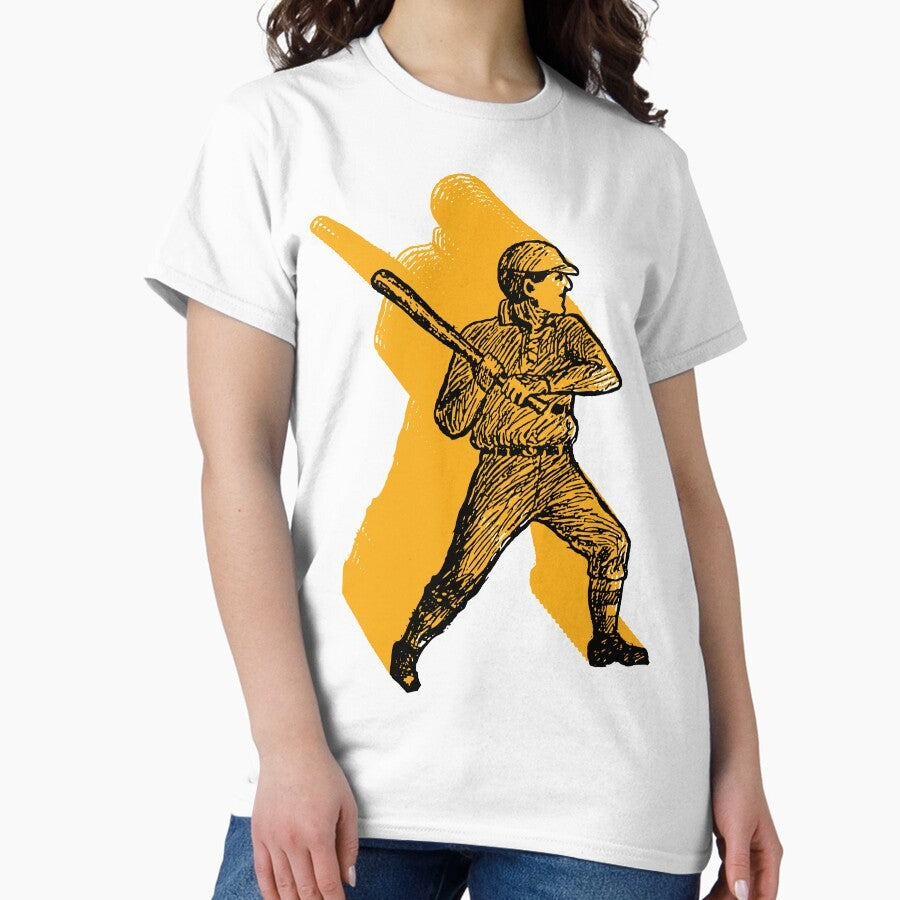 3D Type Shadowed Hitter - Baseball Player Classic T-Shirt