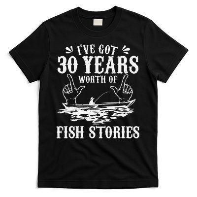 30th Birthday Fisherman Funny Bass Fishing Gift Idea T-Shirt