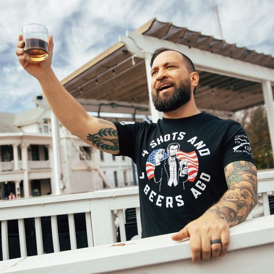 4 Shots T-Shirt - Black