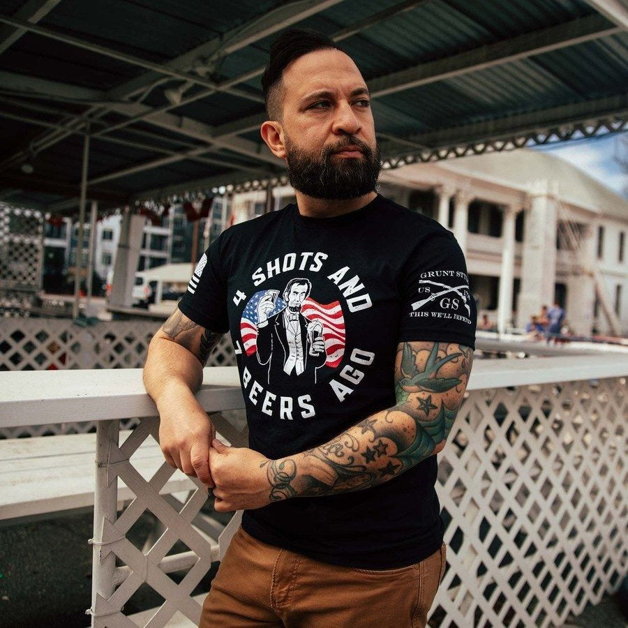 4 Shots T-Shirt - Black