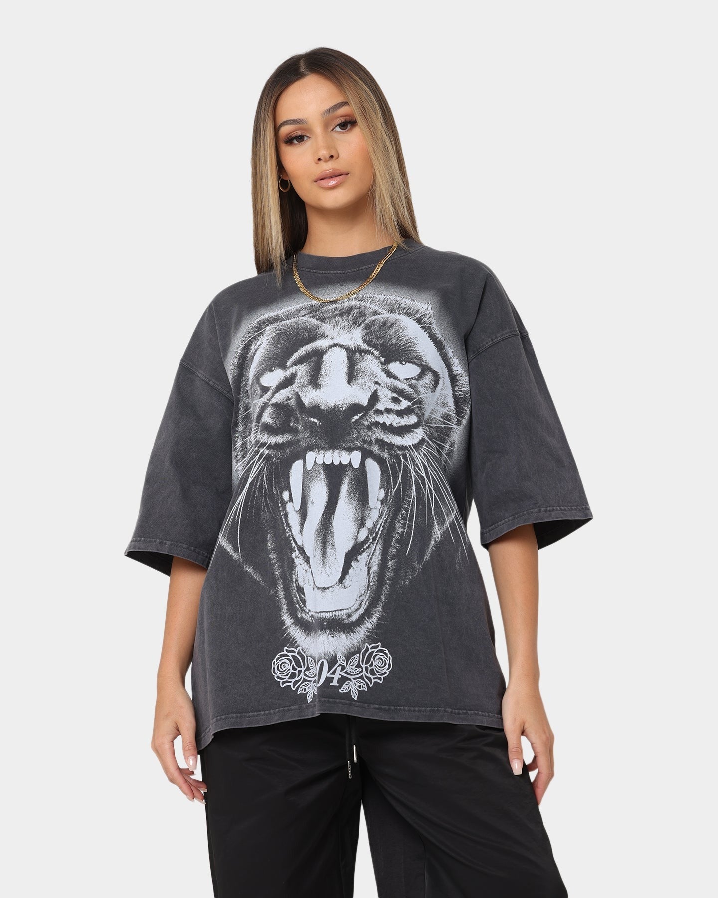 404 Pantheress Vintage T-Shirt Charcoal Style001