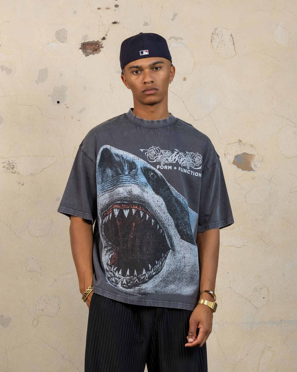 404 Riptide Vintage T-Shirt Charcoal